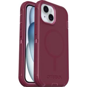OtterBox iPhone 16e, 15, 14, & 13 Defender Series - Foxberry Pink, screenless, Rugged & Durable, with Port Protection, Snaps to MagSafe