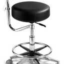 Dental Stool on Wheels,400lbs Assistant Stool with Rolling Base | PU Leather|Adjustable Swivel Armrest|Foot pedal Ring|Silent Castes|Ergonomic Dentist Chair for Hygienists,Medical,Clinic