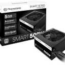 Thermaltake Smart 500W 80+ White Certified PSU, Continuous Power with 120mm Ultra Quiet Cooling Fan, ATX 12V V2.3/EPS 12V Active PFC Power Supply PS-SPD-0500NPCWUS-W
