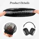 400 Pieces Disposable Headphone Covers Non-Woven Hygiene-Covers Black Sanitary Headset Covers Sweatproof Stretch Earphone Earcup Protector for Gyms, Salons & Electronics Stores(L-11 cm,Black)