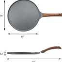 SENSARTE Nonstick Crepe Pan, Swiss Granite Coating Dosa Pan Pancake Flat Skillet Tawa Griddle 10-Inch with Stay-Cool Handle, Induction Compatible