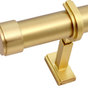 BlastHome® Luxury Fixed Length Curtain Rod, 3 ft, Brushed Gold