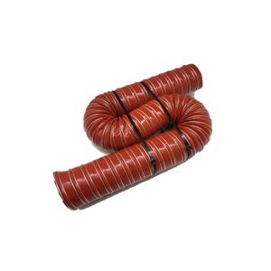 Autobahn88 Automotive SCAT Flex Duct (Silicone-Impregnated Fiberglass, Steel Wire Reinforced) - for Intake, Cooling, HVAC Routing, Inner Diameter 64mm (2.5"), Length 1 Meter (3 Feet) (Red)