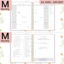 6 x 2026-2027 Monthly Planner, Jan 2026-June 2027, A4 (8.5" x 11"), 2 Year Monthly Planner, 24 month Calendar, Simple Calendar Planner Notebook Cardboard Cover, Suitable for Schools & Offices, Pink