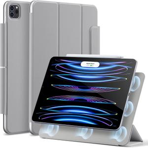 ESR for iPad Pro 11 Inch Case, iPad 11 Pro Case (2022/2021/2020, 4th/3rd/2nd Generation), Convenient Magnetic Attachment, 2-Way Stand, Full Pencil 2 Support, Rebound Magnetic, Grey (Gray)