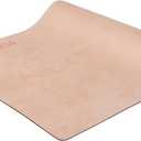 Non-Toxic Premium Suede Large Workout Mat - 3mm Thick With Strap - Eco-Friendly Exercise Mat for Women & Men - Non-Slip for Pilates, Gym, Home Workout (Peach)