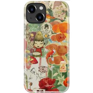 LUMARKE for iPhone 14/iPhone 13 Case,Cute Floral Cover,Wireless Charging