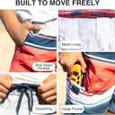 Kanu Surf Boys' Avalon Quick Dry UPF 50+ Beach Swim Trunk (3T, Avalon Navy/Red)