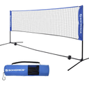 SONGMICS 3m Portable Tennis Badminton Net with Height Adjustable and Transport Bag Blue
