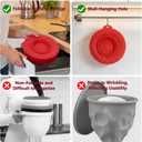 Silicone Bowl Liner for KitchenAid Mixer 4.5/5QT, Collapsible Mixing Bowl Insert with Airtight Lid, Food Grade Silicone KitchenAid Stand Mixer Bowl Liner, Heat Resistant, Dishwasher Safe, 1 Pack (Red)