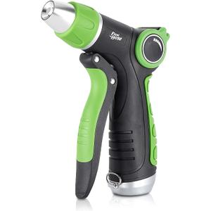 Flexi Hose Front Adjustable Trigger Nozzle with Slip Resistant Grip, 360-Degree Spray Regulator Ring, Water Flow Control Tab, On-Off Trigger and Locking Clip to Allow Continuous Spray