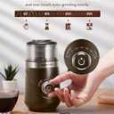 SHARDOR Electric Super Silent Blade Coffee Grinder, Timed Grind Control Rotary Knob, Adjustable Coarse to Fine for Coffee Beans, Spices & Herbs, with 1 Removable Stainless Steel Bowl, Brown
