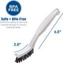 SPARTA Flo-Pac Grout Brush Crevice Brush, Detail Brush, Nylon, 8 Inches, White