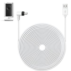 ALERTCAM 20FT Power Cable Compatible with Ring Indoor Cam Plus (2K), Long Extension USB C Charging Cord for Continuous Power Supply, Not for Ring Indoor Cam (2nd Gen)