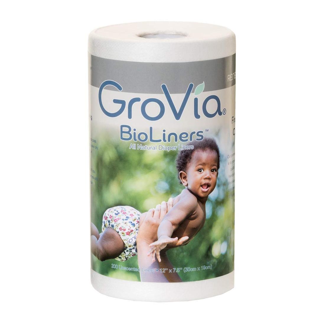 GroVia BioLiners Unscented Diaper Liners, 200 Count