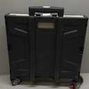 CleverMade Collapsible Wheeled Crate with Lid, 4-Wheels - Swivel and Glide Rolling Crate with Handle and Double Wheels for Easy Transport and Versatile Use - 55L and 100lb Capacity, Cool Gray