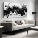 Home Decor Black and White Abstract Painting for Office Bedroom Decorations Framed Canvas Wall Prints Gold Pictures Wall Art for Home 29"x 58