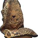 Car Seat Cover Protector Front Seats,for Gym Workout,Running,Swimming,Beach and Hiking,Waterproof Sweat Towel Bucket Seat Covers for Cars SUV Trucks (Leopard, 1Pcs)