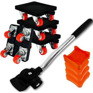 Furniture Movers with Wheels, 9 Set Furniture Lifter Tool, 360 Rotation Wheels Furniture Dolly, 680 Lbs Capacity Furniture Lifters for Heavy Furniture, Refrigerator, Sofa, Cabinet Black