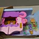 Mattel Disney Princess Toys, Carriage to Castle Transforming Playset with Aurora Small Doll, 4 Figures, Furniture & Accessories (One Size)