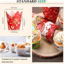 500 Counts Christmas Tulip Cupcake Liners Birthday Party Muffin Cupcake Baking Liners Grease Proof Cake Liner Holders for Fall Christmas Halloween Birthday Party
