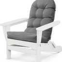 Adirondack Chair Cushion, Thick Indoor/Outdoor Rocking Chair Cushion with High Elasticity PP Cotton Water-Resistant Patio Furniture Cushions High Back Seat Pads for Porch Yard Lawn Chairs 44x19x4 (Dark Grey)