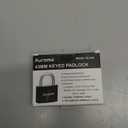 Puroma Lock Keyed Padlock, 2 Pack Aluminum Locks with 3 Keys Alike, 7/8 Inch Locker Lock 43mm Small Padlocks for Gate, Fence, Shed, Toolbox, School Gym Locker (Black)