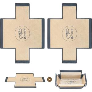 Silicone Bread Loaf Pan Liners, Nonstick, Reusable Bread Pan Baking Mat (2)