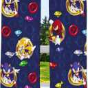 Sonic the Hedgehog Kids Window Curtains, 84 Inch Length 2-Panel Set, Semi Light Filtering Drapes for Bedroom & Playroom, (Officially Licensed Product) by Franco (82"W x 63"L (Pack of 1))