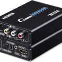 Tendak 3RCA AV CVBS Composite & S-Video R/L Audio to HDMI Converter Adapter Support 720P/1080P with 3RCA S-Video Cable for NES SNES N64 PS2 PS3 HDTV