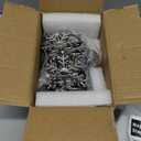 MNKXL Set of 4 Metal Christmas Stocking Holders for Mantle,Heavy Duty Weighted Stocking Holders for Mantle,Silver 3D Snowflake Stocking Holder for Tables Window Fireplace Christmas Decorations