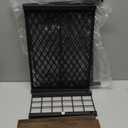 Furologee Bakers Rack with Power Outlet and LED Light, Small Microwave Stand with 4 Tier Shelves, Coffee Bar Station Table with 6 S Hooks, Kitchen Storage Rack for Spices, Pots, Rustic Brown