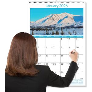 SUNEE 2026 Wall Calendar Large 22.75"x15.5", 21 Month from October 2025 to June 2027, Vertical Extra Large Monthly Calendar 2026-2027 for Wall, National Parks