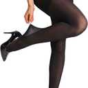 Indestructible Tights for Women, Rip Resistant Durability Tummy Control Top Pantyhose 40D Semi Sheer High Waist (X-Large, Black)