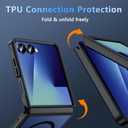 OWKEY Case for Samsung Galaxy Z Flip 7, Magnetic Phone Case [Compatible with MagSafe] Anti-Fingerprint Translucent Matte Shockproof Protective Case for Samsung Z Flip 7 (Black)