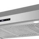 COSMO UMC36 36 in. Haven Collection 380 CFM Ducted Under Cabinet Range Hood, LED Lights, Touch Controls, Stainless Steel