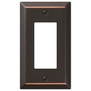 Colester Direct Metal Oil Rubbed Bronze Wall Switch Plate Outlet Cover Toggle Rocker GFI (Rocker-Single)