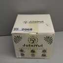 Planter Basket Set – 5-Piece Handwoven Jute Planter Basket for Home Decor, Nursery, or Indoor Plants (5'' to 8'' Diameter, 4.75'' to 7.75'' Height) – Wrinkle Free - Natural Beige with White Band