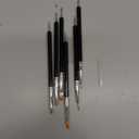 Artdone Nail Dotting Tools 6PCS Double-ended Nail Art Brushes Kit Nail Art Gel Polish Liner Brushes Design Pen For Nail Drawing And Nail Paint Brushes Small Detail Brushes (Black)