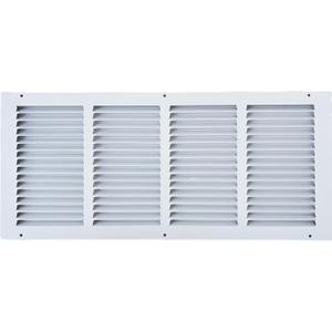 Fits 20x8 Duct Opening Stamped Steel Return Air Grille Vent Cover Grille for Sidewall and Ceiling in White Surface Dimensions: 21.75"W X 9.75"H (20" W x 8" H Duct Opening)