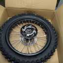 16 "Rear Wheel Rim Tire Assembly for Dirt Bike 90/100-16 15mm axle Rear Wheel Rim Tire Fits 50cc-125cc dirt bike TTR SSR CRF Apollo Includes brake disc and sprocket
