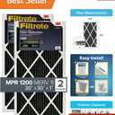 20x30x1 Air Filters - MPR 1200 MERV 11 with Odor Reduction, 2 Filters
