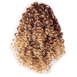 14 Inch Curly Drawstring Ponytail Extension Synthetic Hair for Black Women, Clip In Ponytail Hair Piece Natural Looking Soft Full Curly Puff Ponytail for Daily Wear Party Wedding(T33/27)