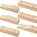 Soaoo 6 Pcs Derby Car Kit Body Blocks for Pine Wood Racing Pre Cut Derby Cylinder Weight Holes Sleek Aerodynamic Design Compliant Axle Slots Ready to Paint and Customize