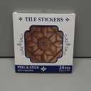 24PCS Removable Self Adhesive Tile Sticker Peel and Stick Backsplash PVC Art Wall Tiles Decal for Kitchen Bathroom Decor 5.91 x 5.91 inch,Brown (Hzw-las-06)