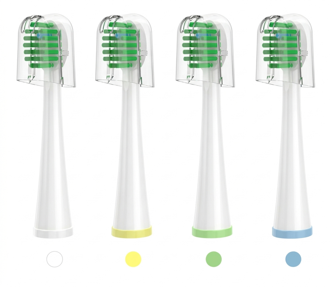 Replacement Toothbrush Heads for All Waterpik Sonic Fusion Models (SF-01, SF-02, SF-03, and SF-04 Series), Compact, with Covers, 4 Count, White