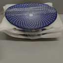 Selamica Small Dinner Plates, Oval Dessert Plates Ceramic, 6 Inch Small Plates for Appetizer, Cake, Snacks, Microwave Dishwasher Safe, Set of 6, Vintage Blue