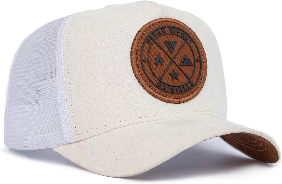 Urban Effort Tucker Hats for Men - Mesh Back Cap Women Baseball Hat 5-Panel-Great Baseball Snapback Closure