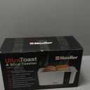 Mueller UltraToast Full Stainless Steel Toaster 4 Slice, Long Extra-Wide Slots for Bagels and Waffles, 6 Browning Levels, LED Display, Cancel/Defrost/Reheat Functions & Removable Tray, Kitchen Gadgets