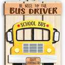 School Bus Ornaments for Christmas Tree 2025, Unique Bus Driver Appreciation Gifts, Double Layers Vehicle Wooden Ornaments for Christmas Decorations, Retirement, Driver Gifts for Women, Men